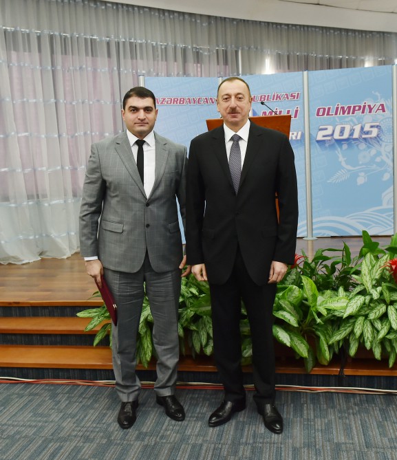 President Aliyev, his spouse attend ceremony dedicated to 2015 sport results