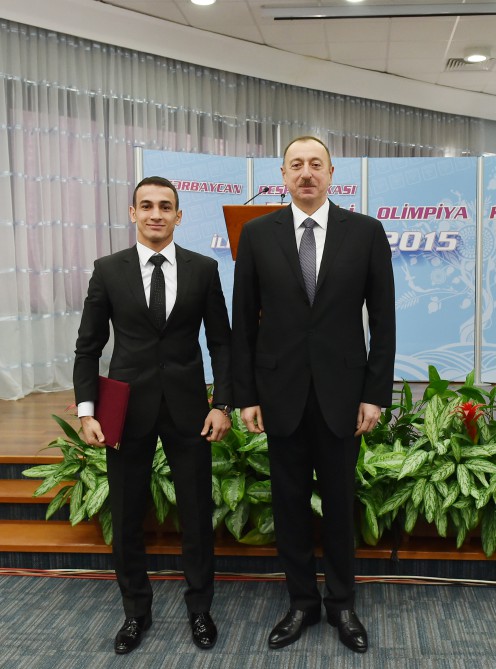 President Aliyev, his spouse attend ceremony dedicated to 2015 sport results