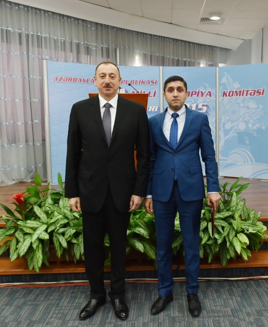 President Aliyev, his spouse attend ceremony dedicated to 2015 sport results