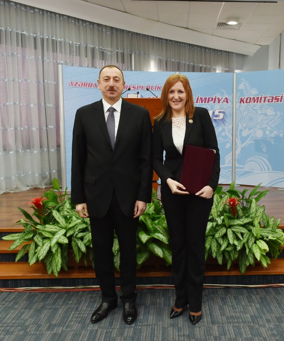 President Aliyev, his spouse attend ceremony dedicated to 2015 sport results