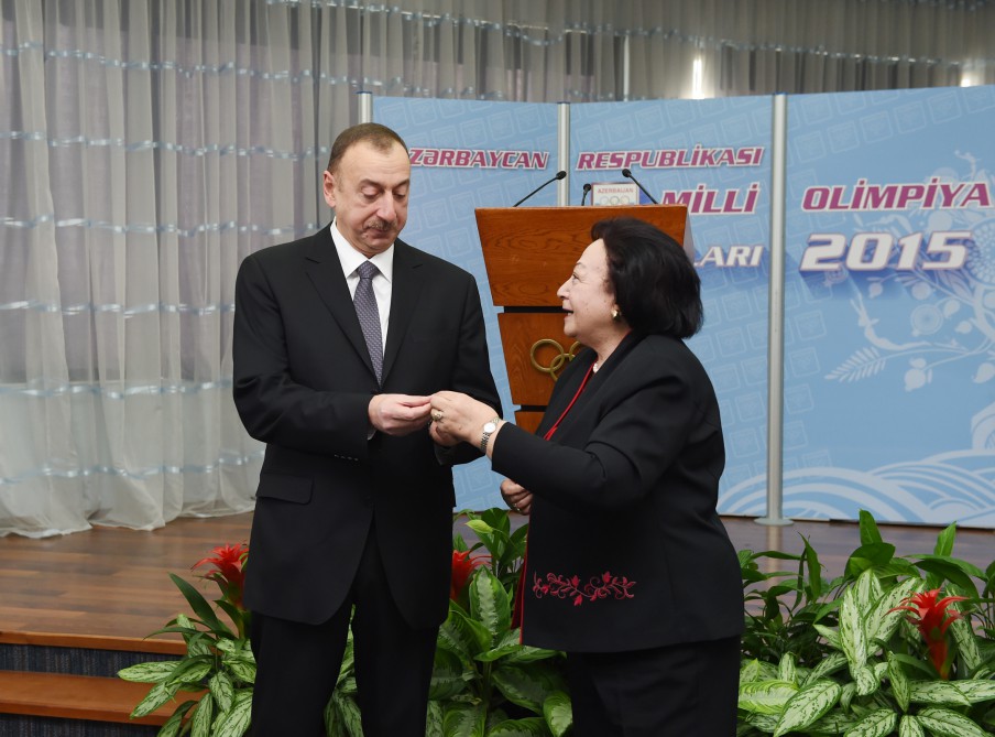 President Aliyev, his spouse attend ceremony dedicated to 2015 sport results