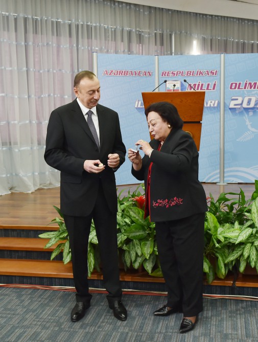 President Aliyev, his spouse attend ceremony dedicated to 2015 sport results