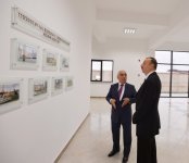 Azerbaijani president attends opening of several electrical substations in Khazar district