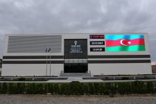 Azerbaijani president attends opening of several electrical substations in Khazar district