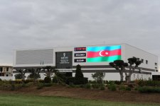 Azerbaijani president attends opening of several electrical substations in Khazar district