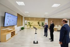 Azerbaijani president attends opening of several electrical substations in Khazar district