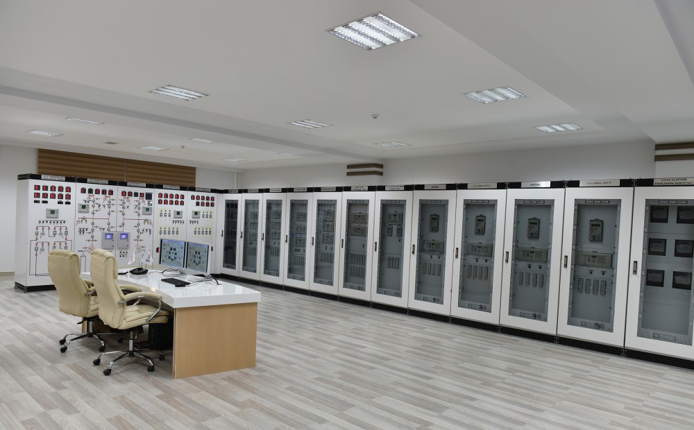 Azerbaijani president attends opening of several electrical substations in Khazar district