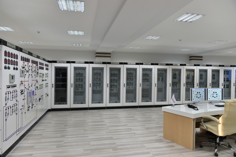 Azerbaijani president attends opening of several electrical substations in Khazar district