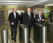 President Aliyev attends opening of expanded metro station in Baku