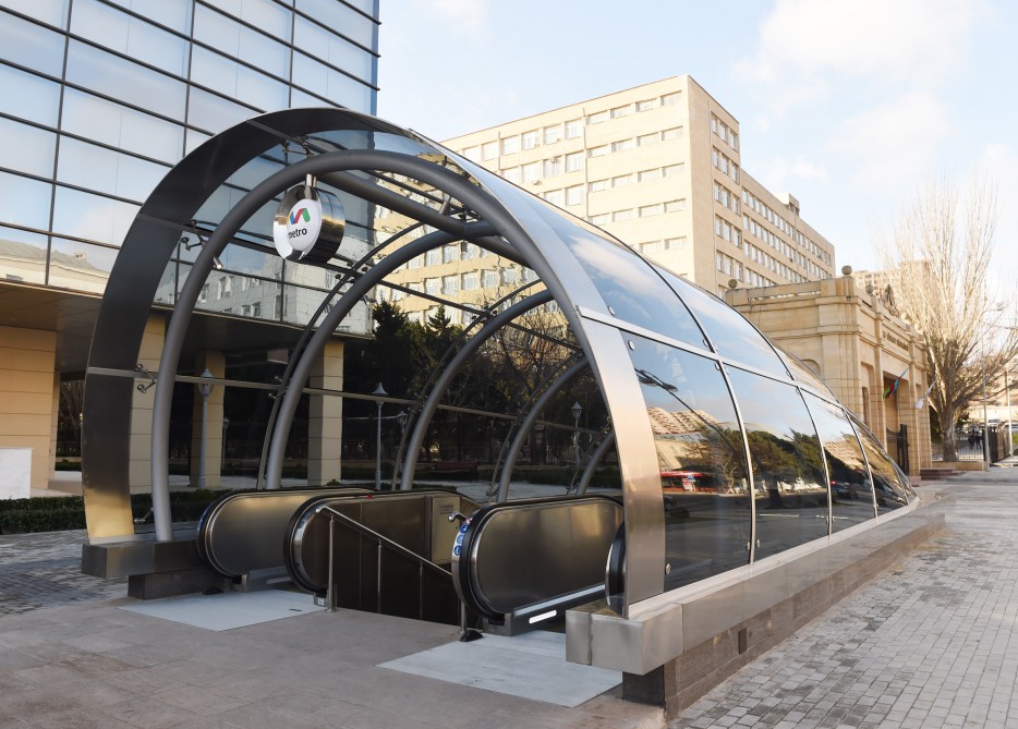 President Aliyev attends opening of expanded metro station in Baku