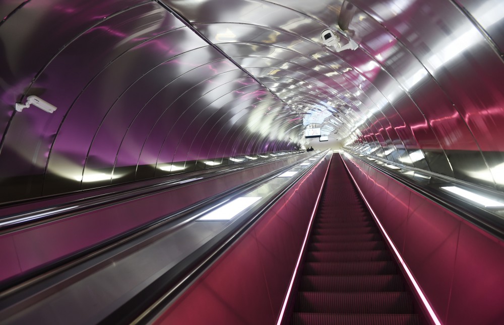 President Aliyev attends opening of expanded metro station in Baku