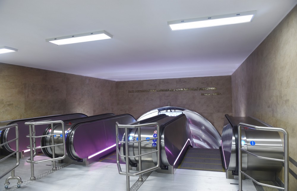 President Aliyev attends opening of expanded metro station in Baku