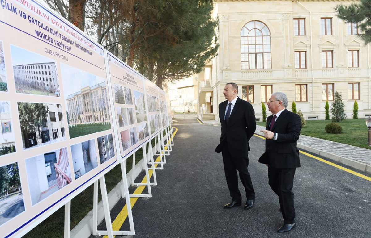 President Aliyev attends opening of “Veterinary town”