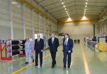 President Aliyev attends opening of large-size transformer plant, lays foundation stone for new enterprise (PHOTO)