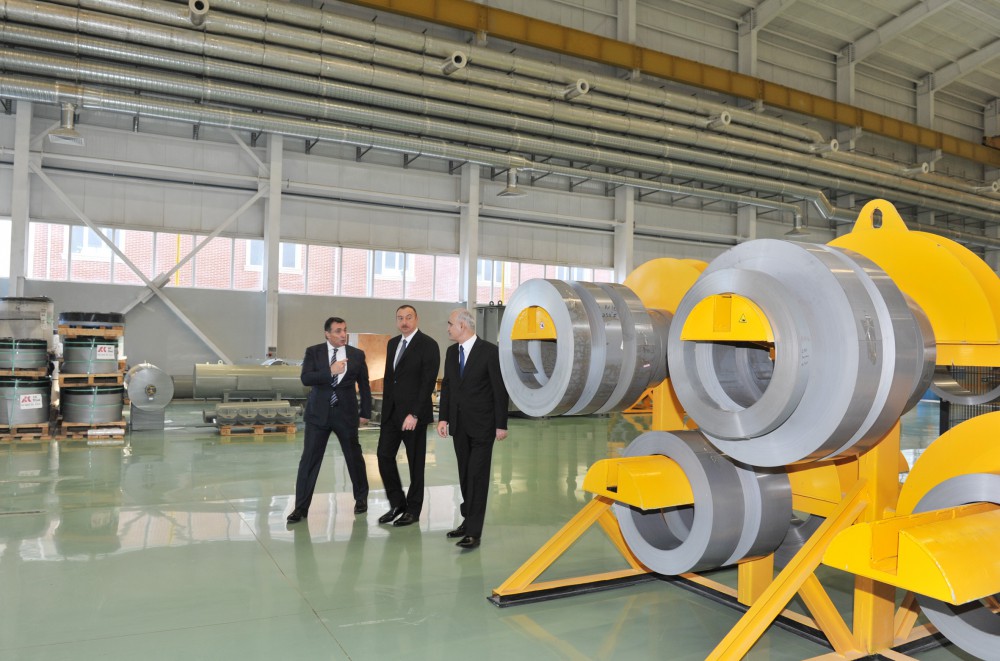 President Aliyev attends opening of large-size transformer plant, lays foundation stone for new enterprise (PHOTO)