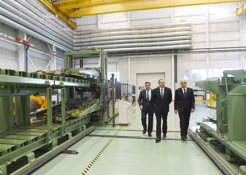 President Aliyev attends opening of large-size transformer plant, lays foundation stone for new enterprise (PHOTO)