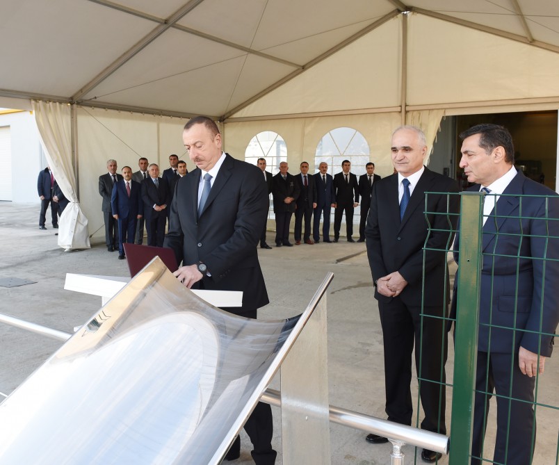 President Aliyev attends opening of large-size transformer plant, lays foundation stone for new enterprise (PHOTO)