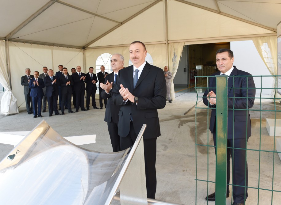 President Aliyev attends opening of large-size transformer plant, lays foundation stone for new enterprise (PHOTO)