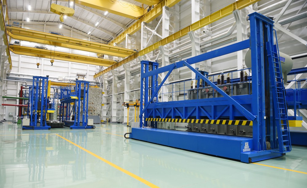 President Aliyev attends opening of large-size transformer plant, lays foundation stone for new enterprise (PHOTO)