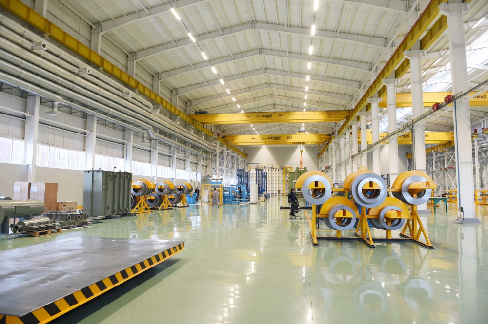 President Aliyev attends opening of large-size transformer plant, lays foundation stone for new enterprise (PHOTO)