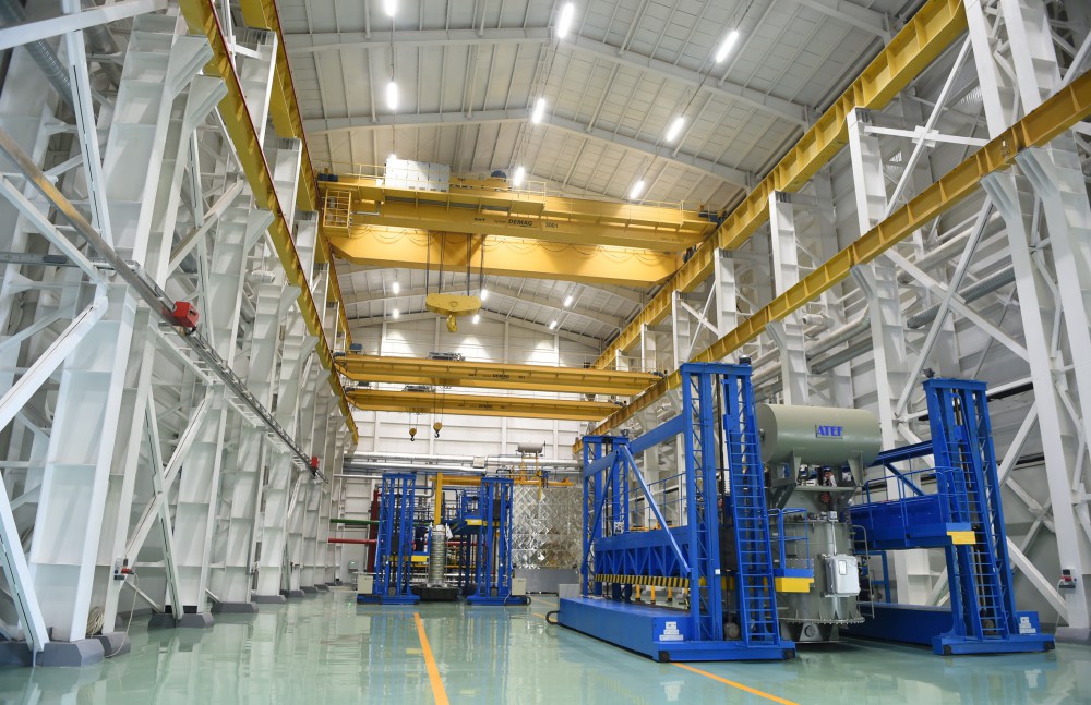 President Aliyev attends opening of large-size transformer plant, lays foundation stone for new enterprise (PHOTO)