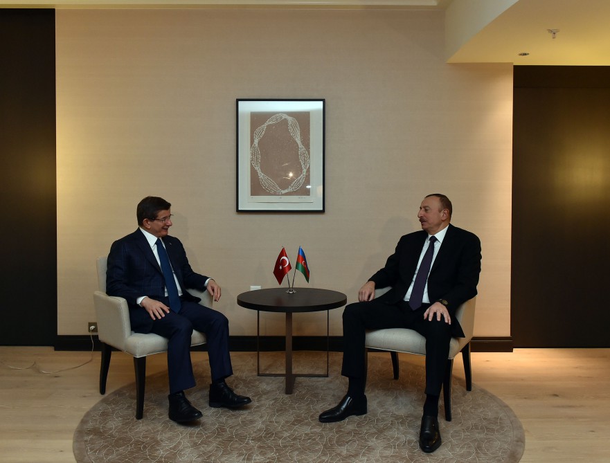 President Aliyev met with Turkish PM Davutoglu