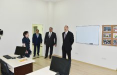 President Ilham Aliyev attends the opening of Youth House in Qovlar, Tovuz