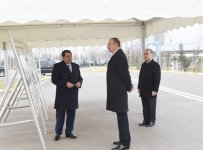 President Aliyev attends opening of highway after reconstruction