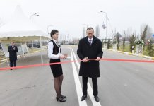 President Aliyev attends opening of highway after reconstruction