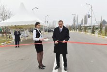 President Aliyev attends opening of highway after reconstruction