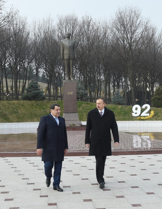 President Aliyev arrives in Azerbaijan’s Tovuz district