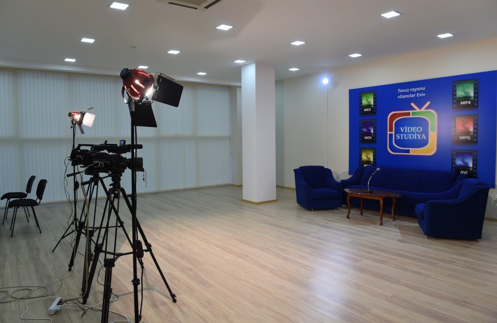 President Ilham Aliyev attends the opening of Youth House in Qovlar, Tovuz
