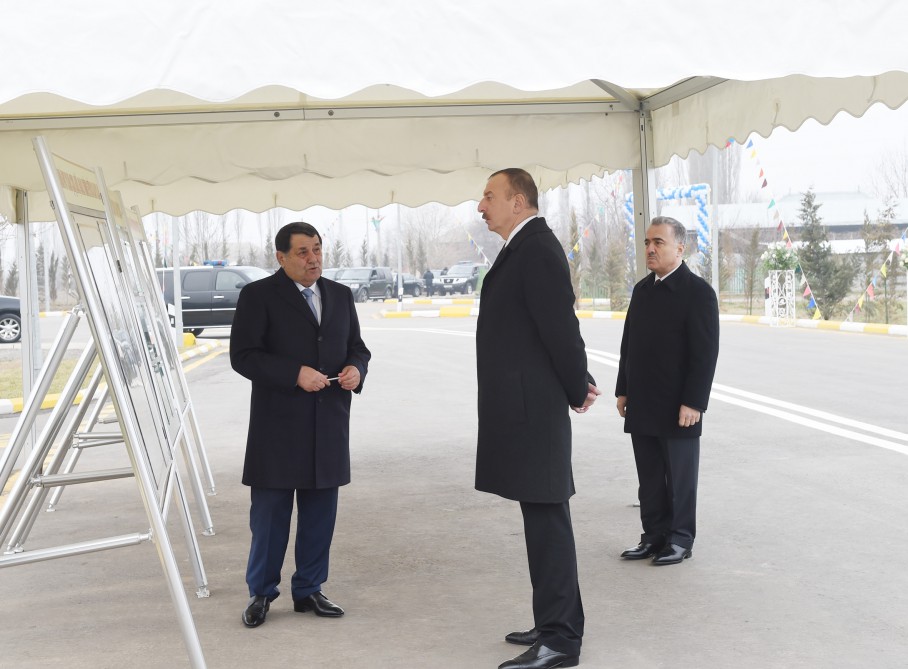 President Aliyev attends opening of highway after reconstruction