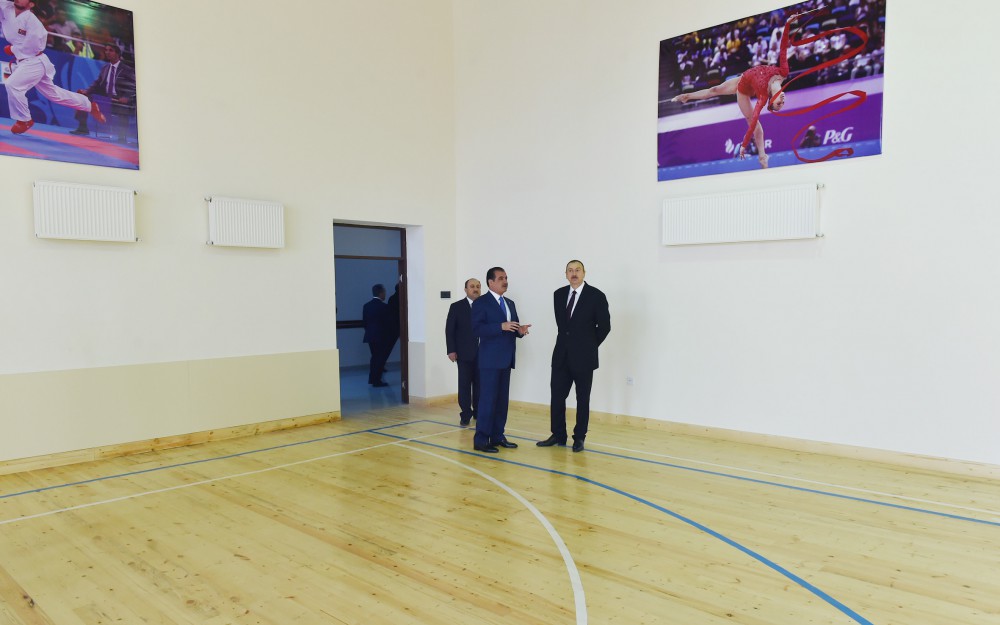 Azerbaijani president attends opening of secondary school No. 39 in Ganja