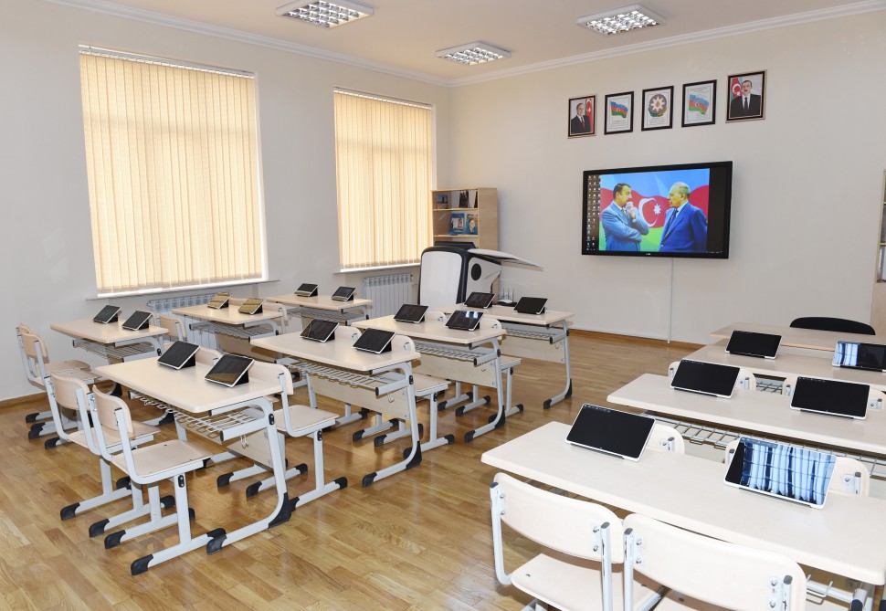 Azerbaijani president attends opening of secondary school No. 39 in Ganja
