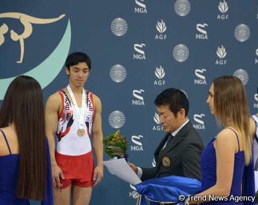 Award ceremony held for second finals winners of FIG World Challenge Cup in Baku (PHOTO)