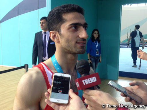Iranian gymnast says he’s happy to win medal at FIG World Challenge Cup in Baku