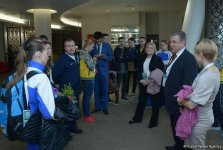 First Secretary of Ukraine's Embassy meets athletes on the World Cup in Trampoline Gymnastics in Baku (PHOTO)