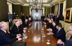 President Ilham Aliyev meets with heads of American Jewish organizations (PHOTO)