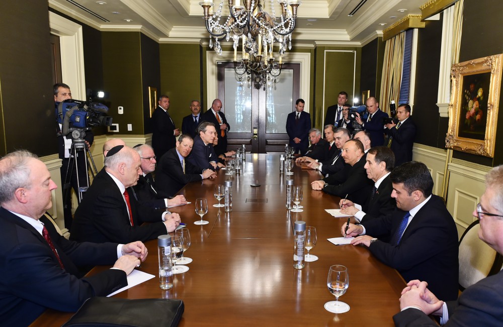President Ilham Aliyev meets with heads of American Jewish organizations (PHOTO)