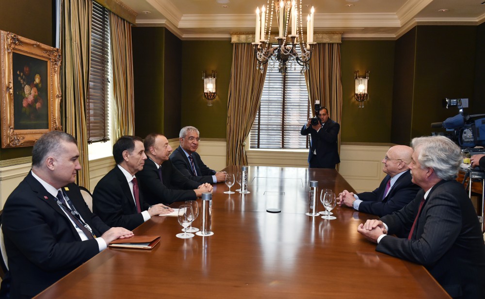 President Ilham Aliyev meets with US public figures