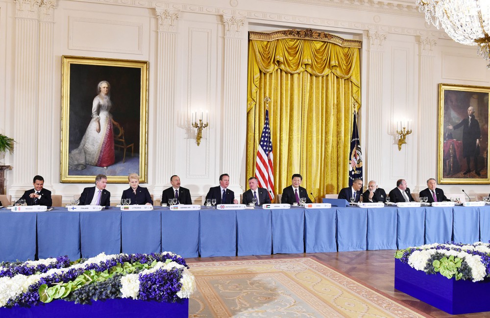 President Ilham Aliyev attends dinner reception hosted by US President for heads of state and government