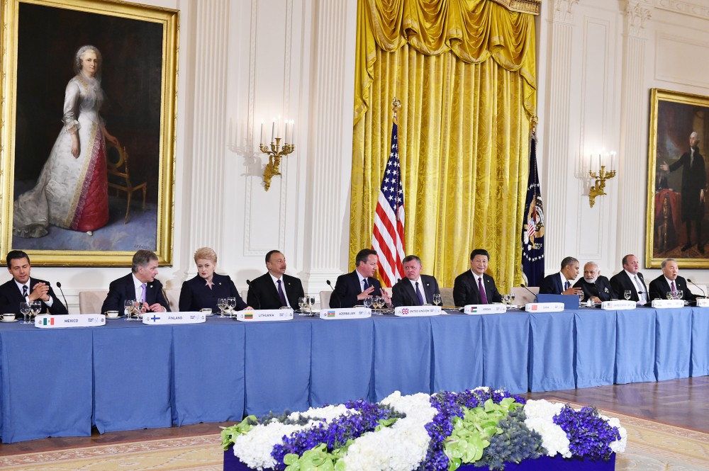 President Ilham Aliyev attends dinner reception hosted by US President for heads of state and government
