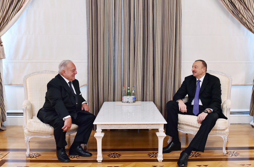 Azerbaijani president, IWF president discuss development of sport