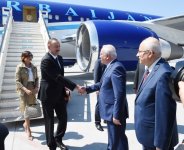 President Aliyev, his wife arrive in Turkey on working visit (PHOTO)