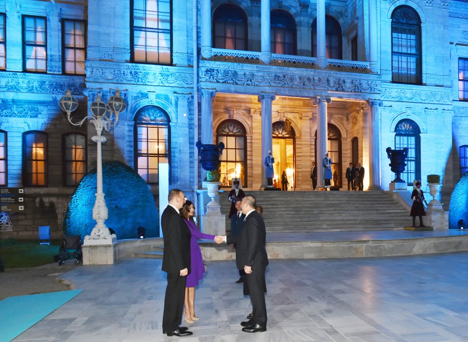 President Aliyev, his spouse attend reception in honor of heads of state and gov’t, attending 13th OIC Summit (PHOTO)