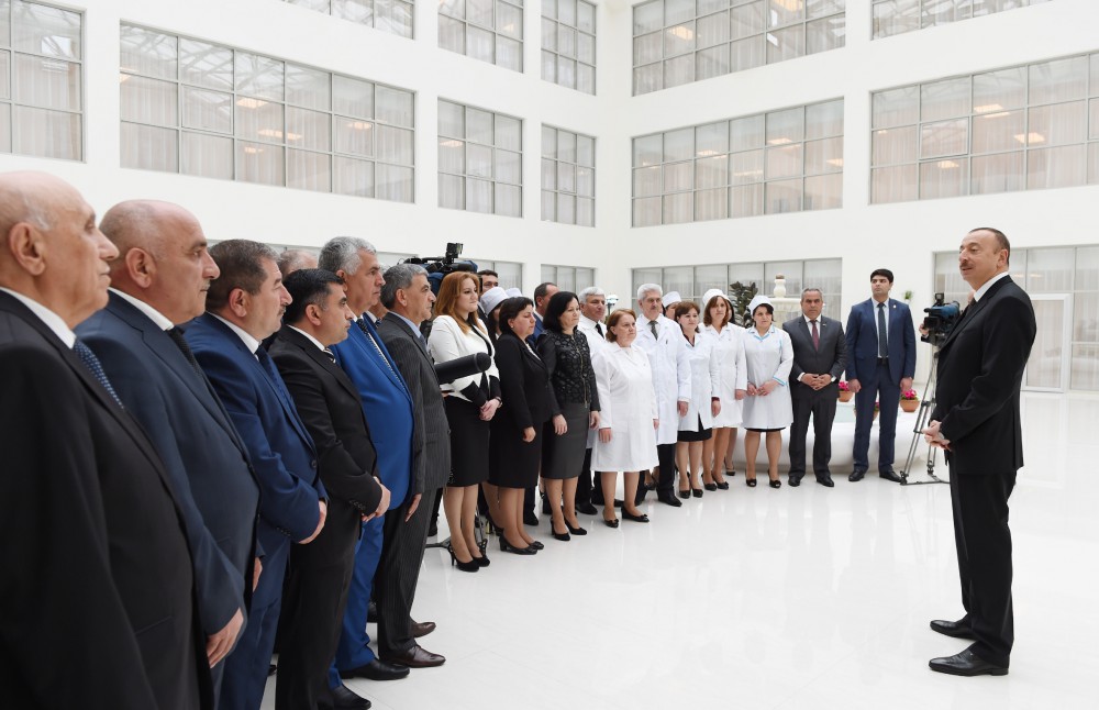 President Aliyev attends opening of Aghsu District Central Hospital’s new building