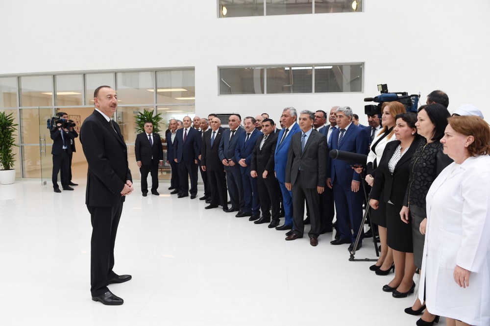 President Aliyev attends opening of Aghsu District Central Hospital’s new building