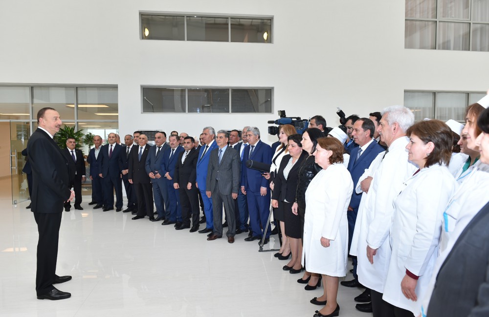 President Aliyev attends opening of Aghsu District Central Hospital’s new building