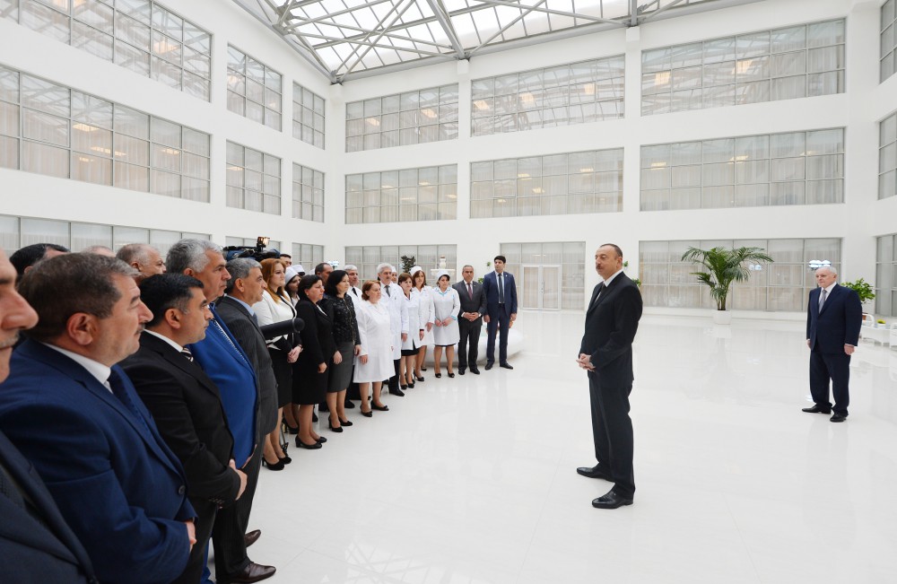 President Aliyev attends opening of Aghsu District Central Hospital’s new building